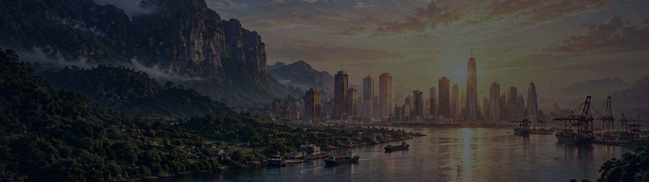 GENIX DRC Panoramic Mountain and River Landscape